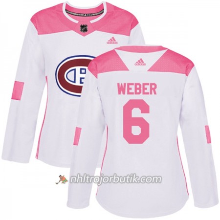 Dame Ishockey Montreal Canadiens Tröja Shea Weber 6 Adidas 2017-2018 Vit Rosa Fashion Authentic Dame Ishockey Montreal Canadiens Tröja Shea Weber 6 Adidas 2017-2018 Vit Rosa Fashion Authentic